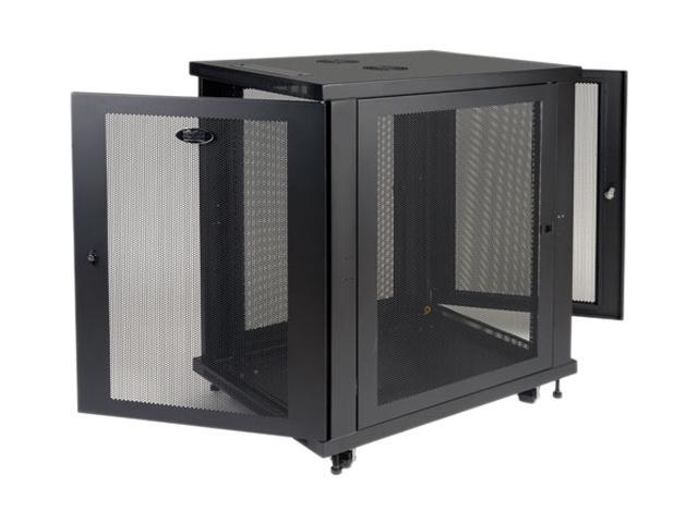 Tripp Lite SR18UB Series SmartRack 18U Mid-Depth Half-Height Rack Enclosure Cabinet - 18U Rack Height X 19" Rack Width -Black -1000 Lb Dynamic/Rolling Weight Capacity-1000 Lb Static/Stationary Weight