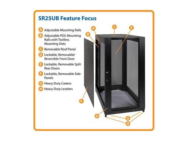 Tripp Lite SR25UB 25U Rack Enclosure Server Cabinet
