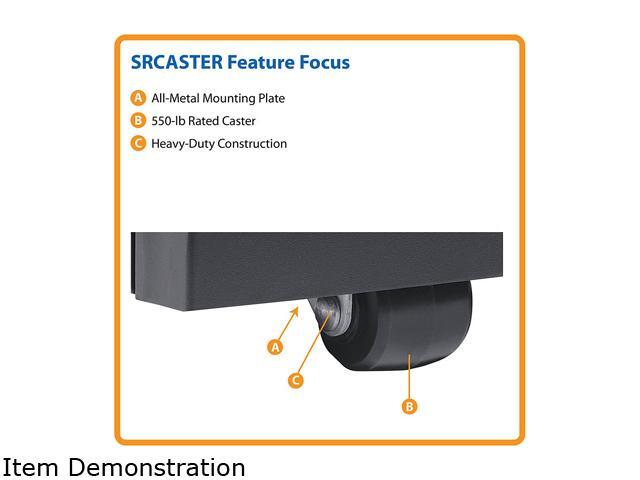 TRIPP LITE SRCASTER Heavy-Duty Rolling Caster Kit For SR4POST