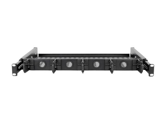 TRIPP LITE SRWSHELF4P1U Cantilevered Steel Rack Shelf - 1U Vented Integrated Cable Rings 14.2 In. Deep Holds Up To 50 Lbs