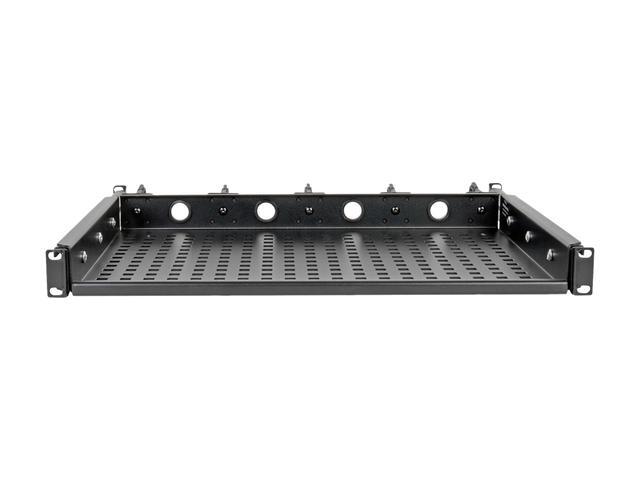 TRIPP LITE SRWSHELF4P1U Cantilevered Steel Rack Shelf - 1U Vented Integrated Cable Rings 14.2 In. Deep Holds Up To 50 Lbs