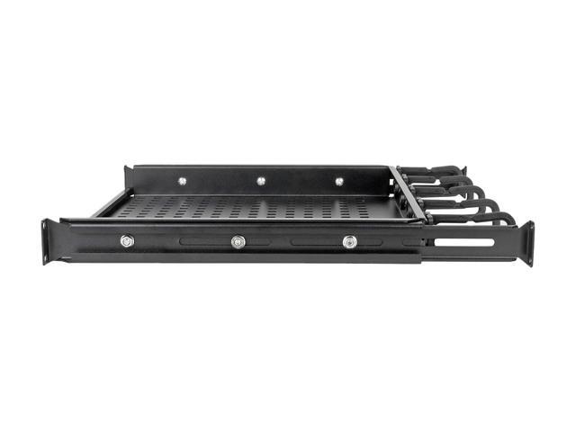 TRIPP LITE SRWSHELF4P1U Cantilevered Steel Rack Shelf - 1U Vented Integrated Cable Rings 14.2 In. Deep Holds Up To 50 Lbs