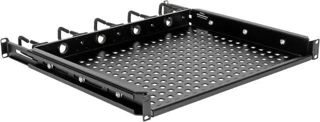 TRIPP LITE SRWSHELF4P1U Cantilevered Steel Rack Shelf - 1U Vented Integrated Cable Rings 14.2 in. Deep Holds up to 50 lbs