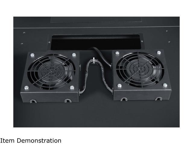 Tripp Lite SRXFANWM Wall-Mount Roof Fan Kit - Dual 230V High-Performance Fans 210 CFM 3 Ft. Cord C14 Input