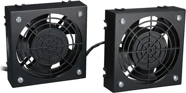Tripp Lite SRXFANWM Wall-Mount Roof Fan Kit - Dual 230V High-Performance Fans 210 CFM 3 ft. Cord C14 Input