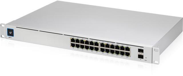 Ubiquiti Usw-Pro-XG-24-Poe Professional-grade 24-Port Layer 3 Etherlighting PoE+++ Switch - (16) 10 GbE - (8) 2.5 GbE - (2) 25G SFP28 Ports