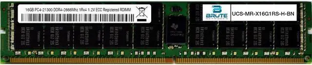 UCS-MR-X16G1RS-H - Cisco Compatible 16GB PC4-21300 DDR4-2666Mhz 1Rx4 1.2v ECC Registered RDIMM
