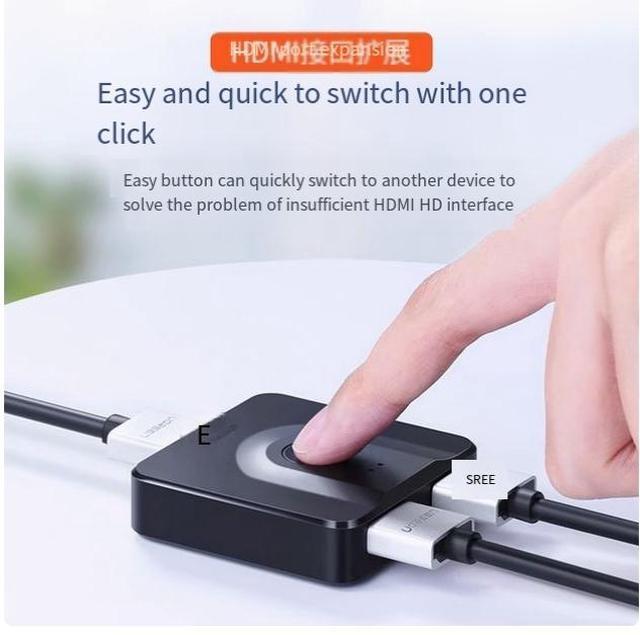 UGREEN 4K 60HZ KVM SWITCH HDMI 2.0 1 Min 2 Switcher 2 In 1 Out Hdmi High Definition Splitter 2 In 1 For Switch Computer Video Ps4 Projector One Drag Two Conversion Display Splitter