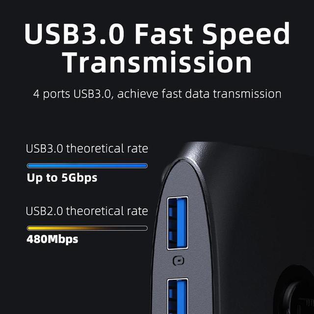 Unnlink USB 3.0 KVM Switch 2 Or 4 Computer Share 4 USB Devices For Keyboard Mouse U Disk Printer(2 In 4 Out)
