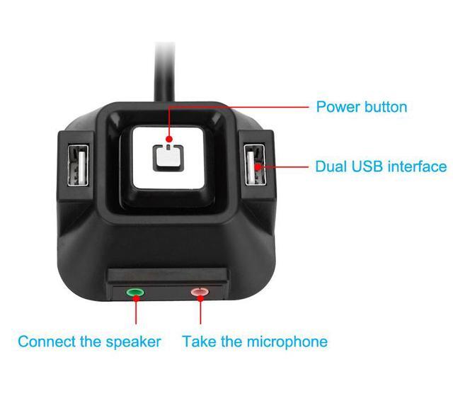 USB 2.0 Multifunction Desktop PC Switch With Audio Sound Computer Switch External Power Switch Reset Button Plug And Play