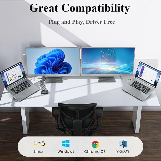 USB 3.0 Switch Selector 4 Computers 4 Port USB KVM Switch For 4 PC Share 4 USB Devices For Keyboard Mouse Printer Wired Remote And 4 USB 3.0 Cables Included