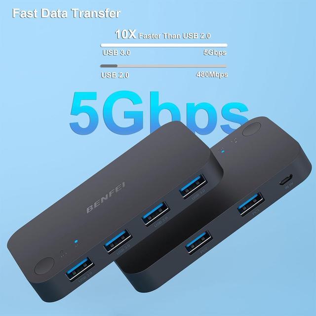 USB 3.0 Switch USB Switch 2 Computers Share 4 USB For PC Mouse Keyboard Printer Scanner USB KVM Switch Selector Compatible With Windows Mac Linux
