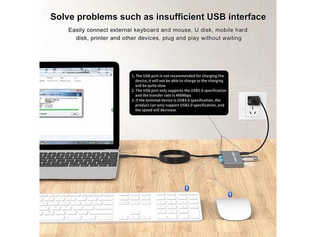 USB C Type-C KVM Switch 8K USB C KVM Switches 2 Ports USB Type-C For 2 Computers Share One 8K 60Hz HD Monitor Switch Selector With 3 USB Supported Wireless Devices Keyboard Mouse Printer Scanner