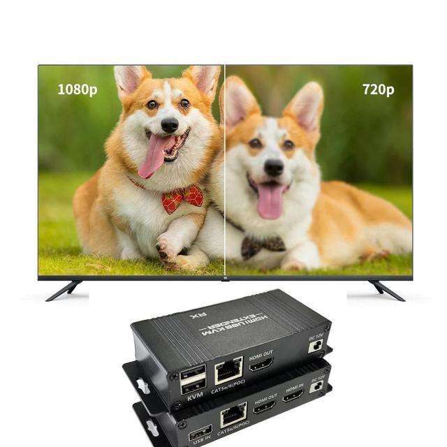 USB HDMI KVM Extender Splitter Over Ethernet 1080P Extender HDMI USB KVM Extender Splitter HDMI Loop For Mouse Keyboard PC