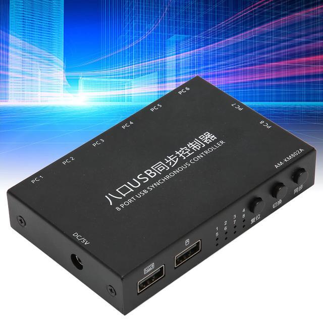 USB Switch Selector 8 Ports USB KVM Switch USB2.0 Synchronizer For Mouse Keyboard Computer With 8X USB Cables