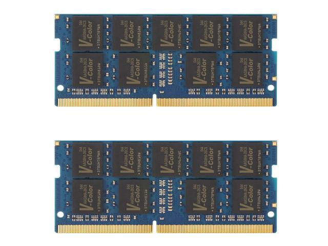 V-COLOR 64GB (2 X 32GB) ECC SO-DIMM DDR4 2666MHz (PC4-21300) For Microservers Workstations Networking Platforms And Embedded Systems 2Rx8 CL19 1.2V (TES432G26D819K-VC)