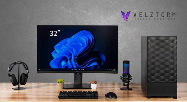 Velztorm Ace I Workstation Desktop PC (AMD Ryzen 5 7600X GeForce RTX 5060 64GB DDR5 2TB PCIe SSD + 6TB HDD 750W PSU WiFi 7 Bluetooth 5.3 RJ-45 1 X HDMI 2.0 Win 11 Pro)