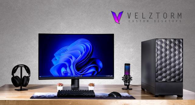 Velztorm Ace III Gaming Desktop PC (AMD Ryzen 9 9950X GeForce RTX 5080 64GB DDR5 4TB PCIe SSD 1000W PSU WiFi 7 Bluetooth 5.4 RJ-45 3 Display Port HDMI Win 11 Pro)