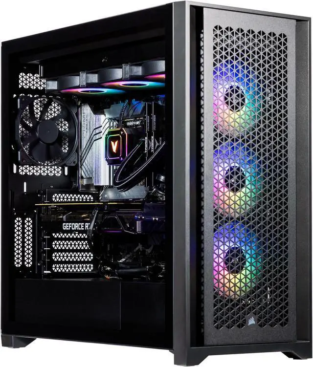 Velztorm Aciex 14th Gen Gaming Desktop PC (Intel i9-14900K GeForce RTX 5070 Ti 64GB DDR5 2TB PCIe SSD + 6TB HDD 360mm AIO 1000W PSU WiFi 6 Bluetooth 5.2 RJ-45 1 Display Port Win 11 Home)