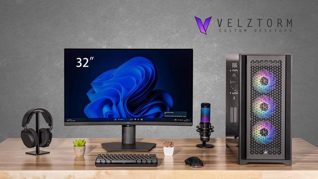 Velztorm Aciex 3D Custom Built Gaming Desktop PC (AMD Ryzen 7 7800X3D AMD Radeon RX 9060 XT 64GB DDR5 2TB PCIe SSD + 6TB HDD 360mm AIO 1000W PSU WiFi 6E Bluetooth 5.2 RJ-45 Win 11 Pro)