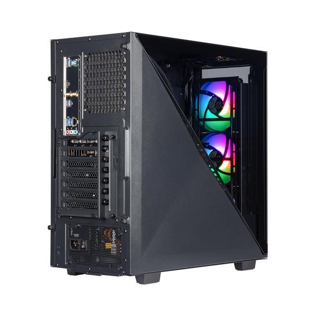 Velztorm Black Gladio Custom Built Gaming Desktop PC (AMD Ryzen 9 5900X AMD Radeon RX 9060 XT 64GB DDR4 2TB PCIe SSD + 6TB HDD 120mm AIO 750W PSU RJ-45 1 Display Port HDMI Win 11 Pro)