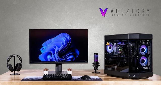 Velztorm Black Praetix 3D Gaming Desktop PC (AMD Ryzen 7 9800X3D GeForce RTX 5080 64GB DDR5 2TB PCIe SSD + 6TB HDD RGB Fans 360mm AIO 1000W PSU WiFi 7 Bluetooth 5.4 RJ-45 HDMI Win 11 Pro)