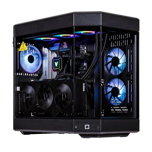 Velztorm Black Praetix 3D Gaming Desktop PC (AMD Ryzen 7 9800X3D AMD Radeon RX 9060 XT 32GB DDR5 2TB PCIe SSD RGB Fans 360mm AIO 1000W PSU WiFi 7 Bluetooth 5.4 RJ-45 HDMI Win 11 Home)