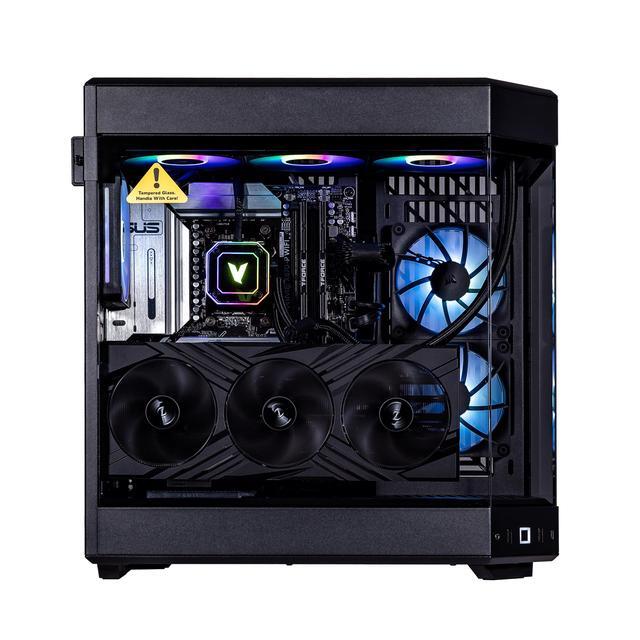 Velztorm Black Praetix 3D Gaming Desktop PC (AMD Ryzen 7 9800X3D AMD Radeon RX 9060 XT 32GB DDR5 2TB PCIe SSD RGB Fans 360mm AIO 1000W PSU WiFi 7 Bluetooth 5.4 RJ-45 HDMI Win 11 Home)