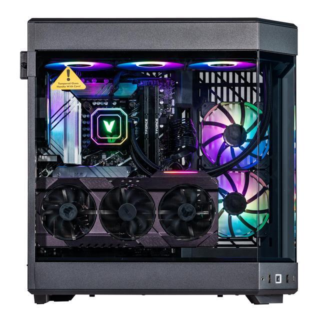 Velztorm Black Praetix Custom Built Gaming Desktop PC (Intel I9-14900K GeForce RTX 5090 32GB DDR5 2TB PCIe SSD RGB Fans 360mm AIO 1000W PSU WiFi 6E Bluetooth 5.2 RJ-45 Win 11 Home)