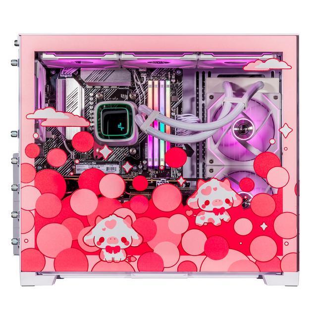 Velztorm Bubble Cow Custom Built Gaming Desktop PC (AMD Ryzen 7 5700X GeForce RTX 5070 16GB DDR4 1TB PCIe SSD + 2TB HDD RGB Fans 240mm AIO 850W PSU WiFi 5 Bluetooth 5.0 RJ-45 Win 11 Pro)
