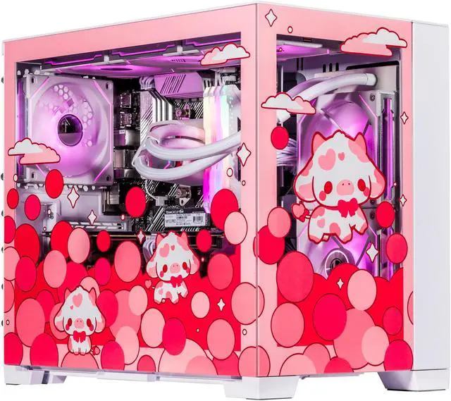 Velztorm Bubble Cow Custom Built Gaming Desktop PC (AMD Ryzen 7 5700X GeForce RTX 5070 16GB DDR4 1TB PCIe SSD + 2TB HDD RGB Fans 240mm AIO 850W PSU WiFi 5 Bluetooth 5.0 RJ-45 Win 11 Pro)
