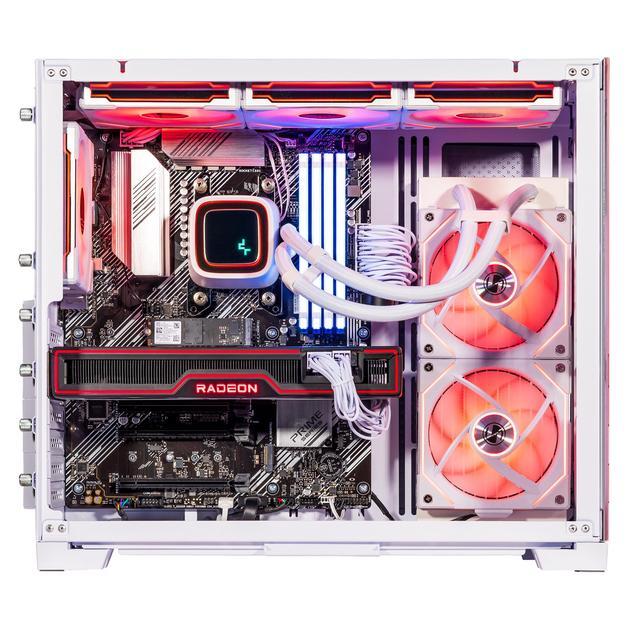 Velztorm Cinnamon Fox Custom Built Gaming Desktop PC (AMD Ryzen 7 5700X AMD Radeon RX 9060 XT 32GB DDR4 2TB PCIe SSD RGB Fans 240mm AIO 850W PSU WiFi 5 Bluetooth 5.0 RJ-45 Win 11 Pro)