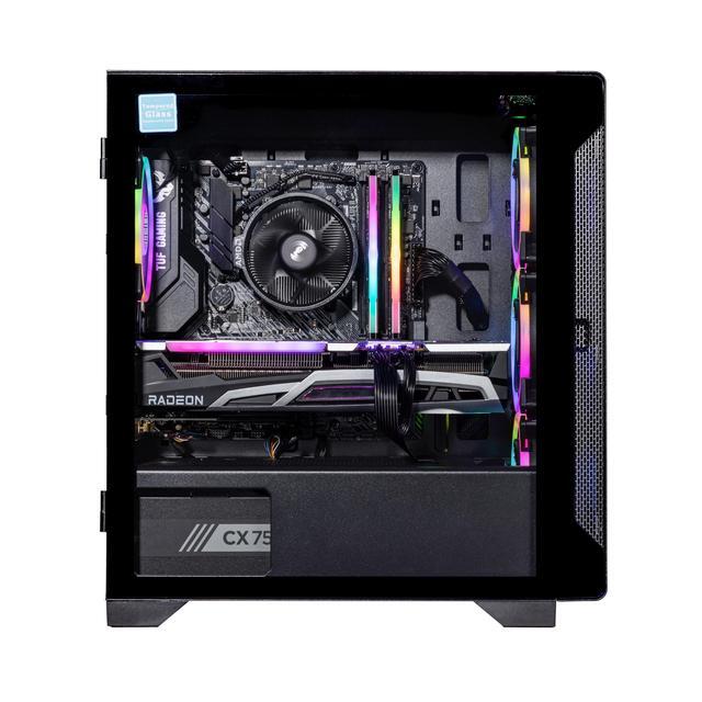 Velztorm Erebix Custom Built Gaming Desktop PC (AMD Ryzen 3 3100 AMD Radeon RX 9060 XT 32GB DDR4 2TB PCIe SSD 750W PSU WiFi 4 RJ-45 HDMI Win 11 Pro)