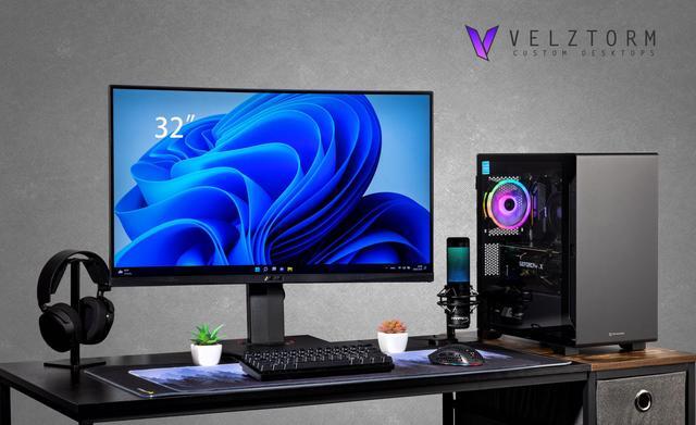Velztorm Erebix Custom Built Gaming Desktop PC (AMD Ryzen 3 3100 4-Core GeForce GTX 1050 Ti 4GB 16GB DDR4 2TB PCIe SSD 750W PSU WiFi USB 3.2 HDMI Win 11 Home) VELZ0056