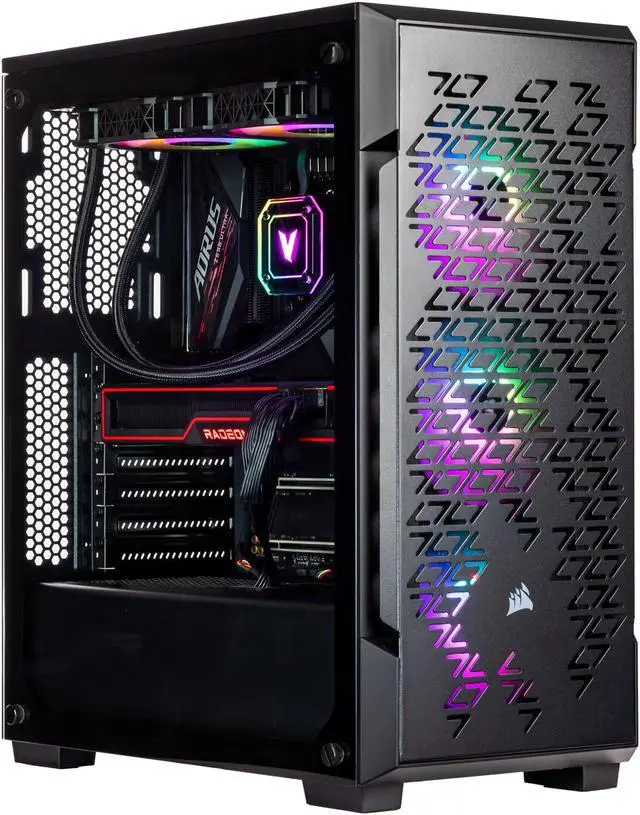 Velztorm Ferrux II Custom Built Gaming Desktop PC (Intel i9-12900K AMD Radeon RX 9060 XT 32GB DDR4 1TB PCIe SSD + 2TB HDD RGB Fans 240mm AIO 750W PSU WiFi 6 Bluetooth 5.1 RJ-45 Win 11 Home)