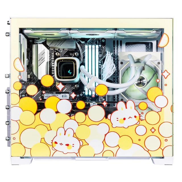 Velztorm Fruity Bunny Custom Built Gaming Desktop PC (AMD Ryzen 7 5700X GeForce RTX 5060 16GB DDR4 1TB PCIe SSD + 2TB HDD RGB Fans 240mm AIO 850W PSU WiFi 5 Bluetooth 5.0 RJ-45 Win 11 Home)