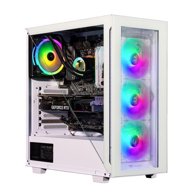 Velztorm Gladio CTO Powerful Gaming Desktop PC Liquid-Cooled (AMD Ryzen 9 5900X 12-Core 64GB DDR4 4TB PCIe SSD + 6TB HDD (3.5) GeForce RTX 3070 Ti 8GB WRGB Fans AC WiFi BT Win 10 Pro)