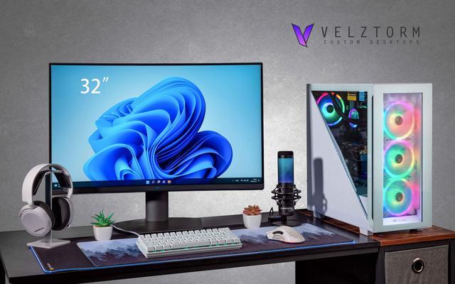Velztorm Gladio CTO Powerful Gaming Desktop PC Liquid-Cooled (AMD Ryzen 9 5900X 12-Core 64GB DDR4 4TB PCIe SSD + 6TB HDD (3.5) GeForce RTX 3070 Ti 8GB WRGB Fans AC WiFi BT Win 10 Pro)