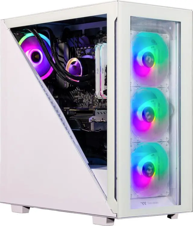 Velztorm Gladio Custom Built Gaming Desktop PC White (AMD Ryzen 9 - 5900X 12-Core 16GB RAM 1TB PCIe SSD + 1TB HDD (3.5) NVIDIA GeForce GTX 1050Ti Wifi Bluetooth 2xUSB 3.0 1xHDMI Win 10 Home)