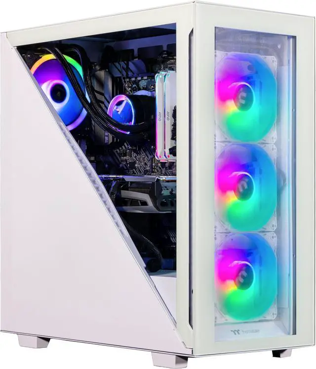 Velztorm Gladio Custom Built Powerful Gaming Desktop PC White (AMD Ryzen 9 5900X 12-Core 16GB RAM 1TB PCIe SSD + 1TB HDD (3.5) Radeon RX 6900 XT Wifi Bluetooth 2xUSB 3.0 1xHDMI Win 10 Home)