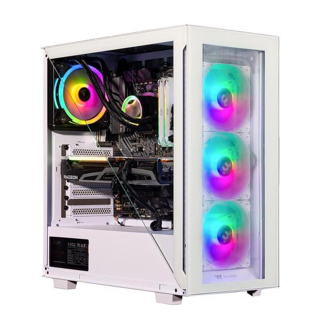Velztorm Gladio Gaming Desktop PC (AMD Ryzen 9 - 5900X AMD Radeon RX 9060 XT 64GB DDR4 2TB PCIe SSD + 2TB HDD 120mm AIO 750W PSU Bluetooth 4.2 RJ-45 3 Display Port 2 HDMI Win 11 Home)