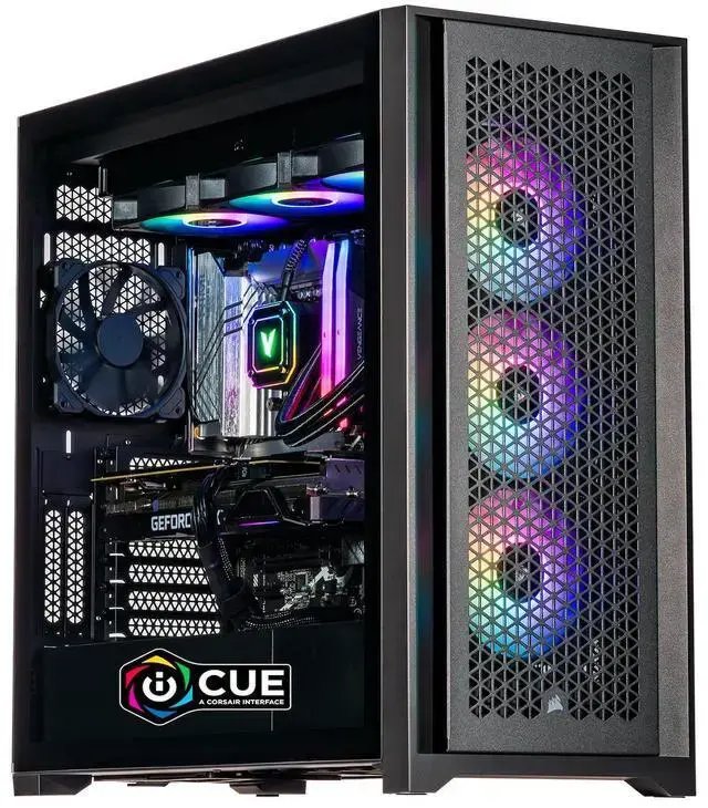 Velztorm iCUE Certified Aciex Custom Built Gaming Desktop PC (Intel i9-13900K AMD Radeon RX 9060 XT 32GB DDR5 512GB PCIe SSD + 1TB HDD RGB Fans 360mm AIO 1000W PSU WiFi 6 Win 11 Pro)