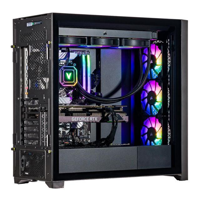 Velztorm ICUE Certified Aciex Custom Built Gaming Desktop PC (Intel I9-13900K AMD Radeon RX 9060 XT 32GB DDR5 512GB PCIe SSD + 1TB HDD RGB Fans 360mm AIO 1000W PSU WiFi 6 Win 11 Home)