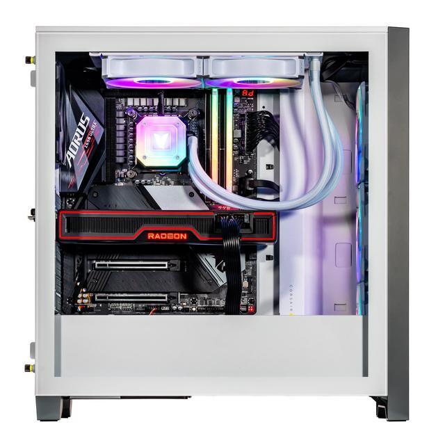 Velztorm ICUE Certified Argentux Custom Built Gaming Desktop PC (Intel I7-11700K AMD Radeon RX 9060 XT 64GB DDR4 2TB PCIe SSD + 6TB HDD RGB Fans 240mm AIO 750W PSU WiFi 6 Win 11 Home)