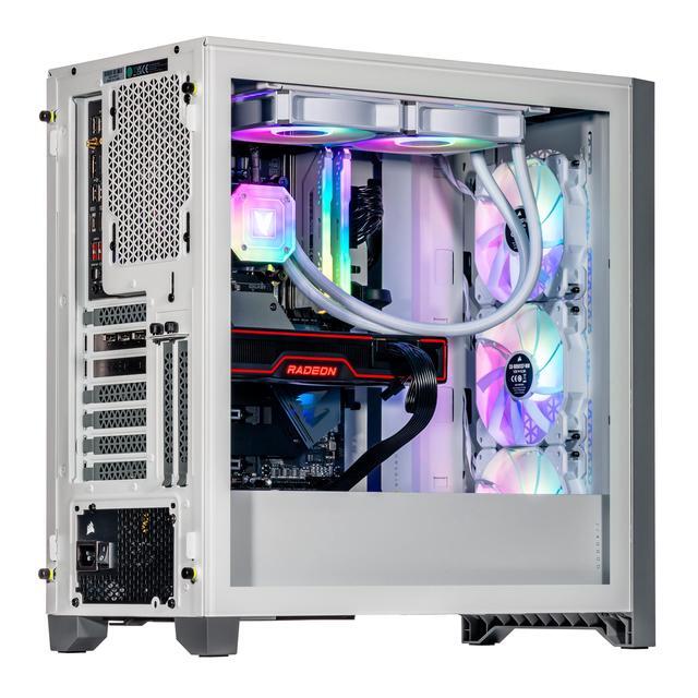 Velztorm ICUE Certified Argentux Custom Built Gaming Desktop PC (Intel I7-11700K Radeon RX 9070 XT 32GB DDR4 2TB PCIe SSD RGB Fans 240mm AIO 750W PSU WiFi 6 Bluetooth 5.1 RJ-45 Win 11 Pro)