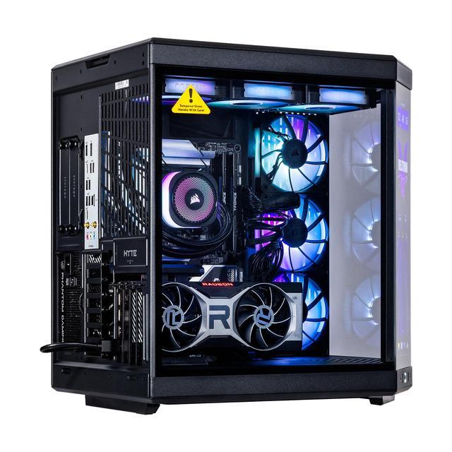 Velztorm LCD Black Praetix Custom Built Gaming Desktop PC (Intel I9-14900K Radeon RX 7900 XT 64GB DDR5 2TB PCIe SSD + 6TB HDD RGB Fans 360mm AIO 1000W PSU WiFi 6E Bluetooth 5.2 Win 11 Pro)