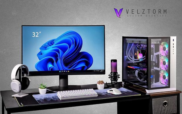 Velztorm Lux CTO Gaming Desktop PC Liquid-Cooled (AMD Ryzen 9-5950X 16-Core 128GB DDR4 2TB M.2 SATA SSD+6TB HDD (3.5) Radeon RX 6900 XT 16GB AC WiFi 360mm AIO RGB Fans 1000W PSU Win 10 Pro)