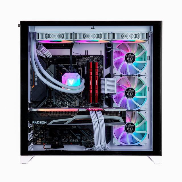 Velztorm Lux Lyte Custom Built Gaming Desktop PC (AMD Ryzen 9 - 5900X AMD Radeon RX 9060 XT 32GB DDR4 2TB PCIe SSD 360mm AIO 1000W PSU WiFi 5 Bluetooth 5.0 RJ-45 1 Display Port Win 11 Pro)