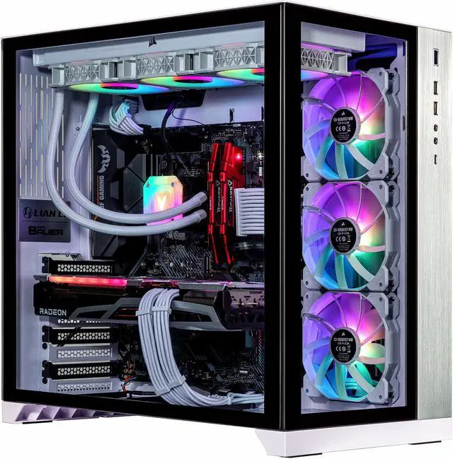 Velztorm Lux Lyte Custom Built Gaming Desktop PC (AMD Ryzen 9 - 5900X AMD Radeon RX 9060 XT 32GB DDR4 2TB PCIe SSD + 2TB HDD 360mm AIO 1000W PSU WiFi 5 Bluetooth 5.0 RJ-45 Win 11 Home)