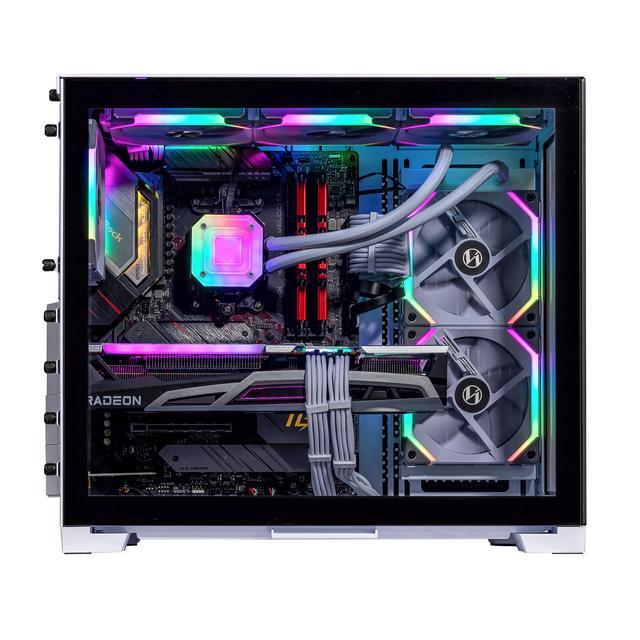 Velztorm Mini Lux Gaming Desktop PC (AMD Ryzen 9 5950X Radeon RX 9070 XT 64GB DDR4 2TB PCIe SSD + 2TB HDD 240mm AIO 750W PSU WiFi 4 RJ-45 1 Display Port HDMI Win 11 Pro)